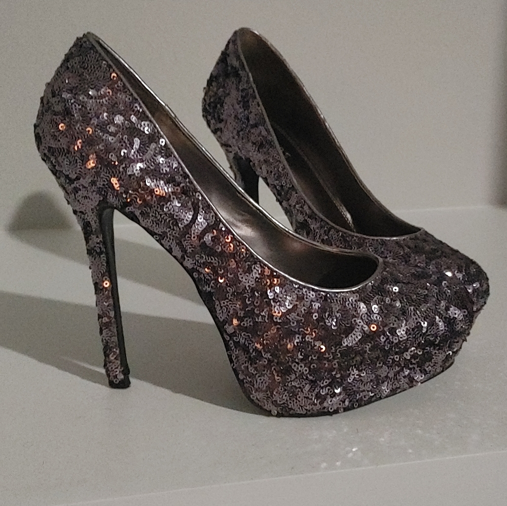 Sequin Heels